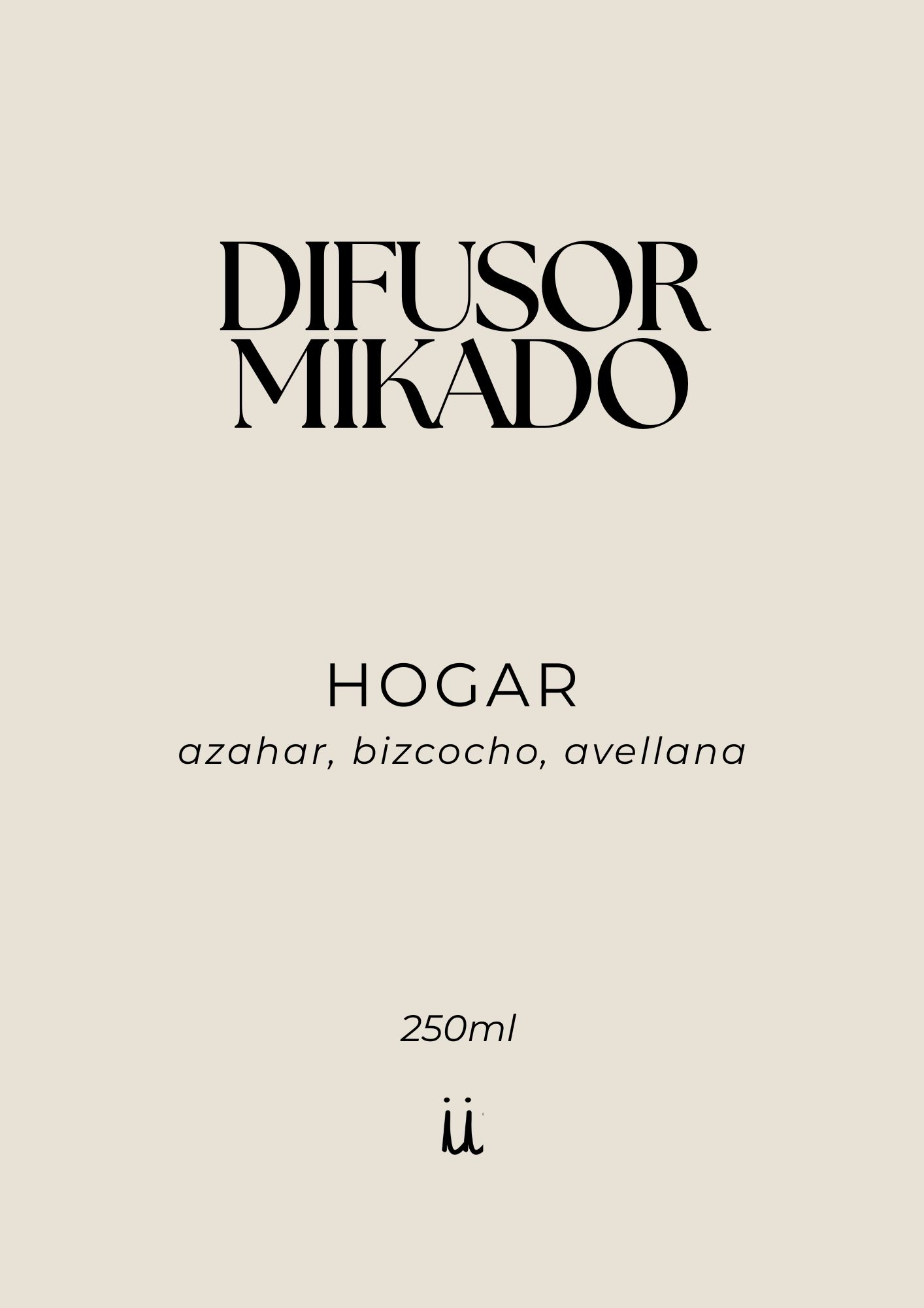 Etiqueta Hogar Difusor mikado