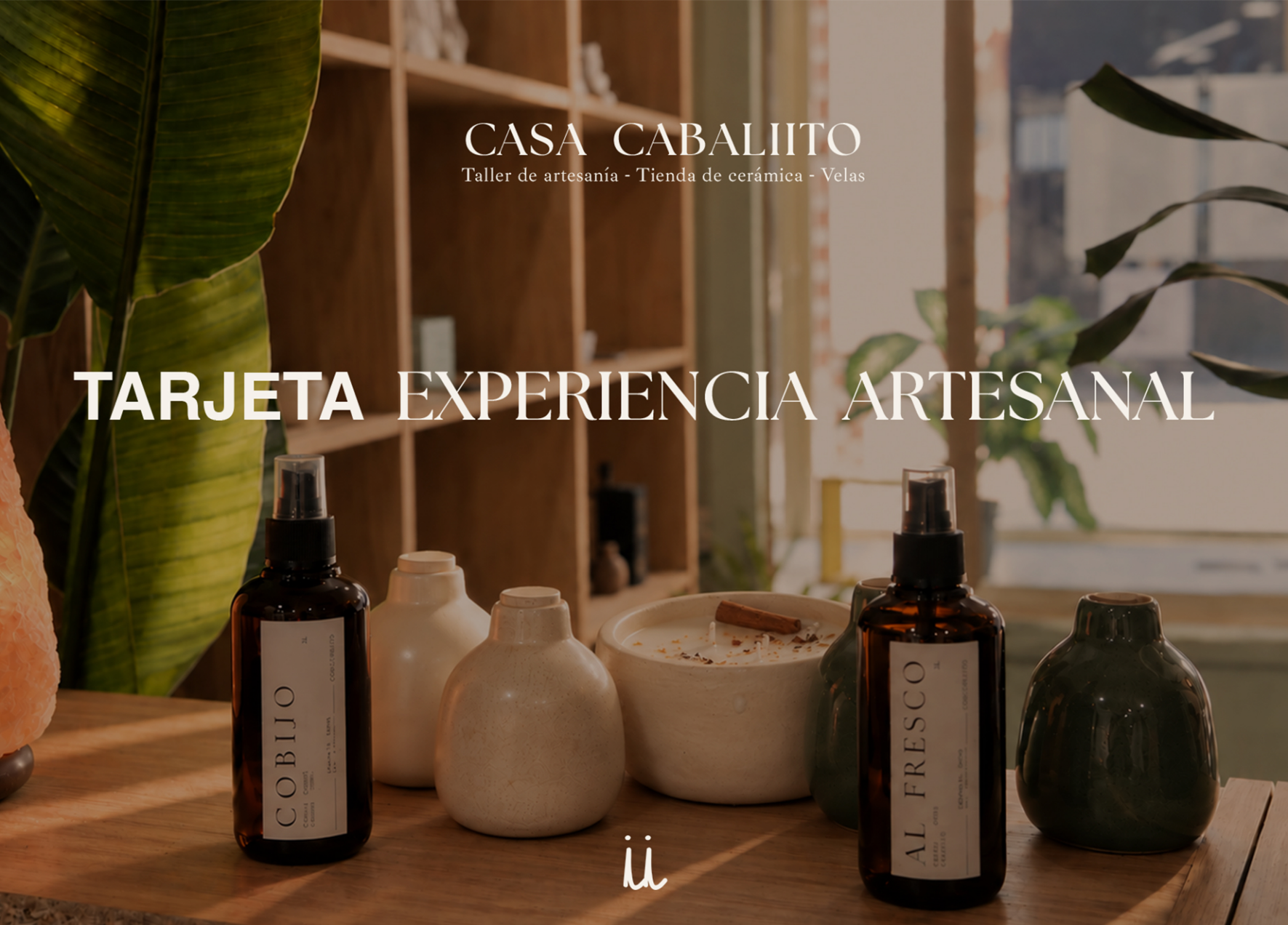 Anverso de la tarjeta regalo física de experiencia artesanal Cabaliito